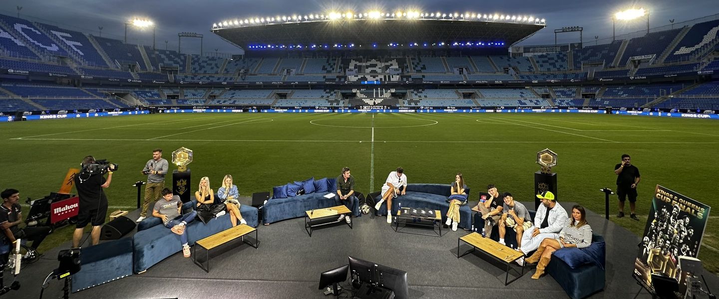 Una imagen de La Rosaleda durante la rueda de prensa del viernes