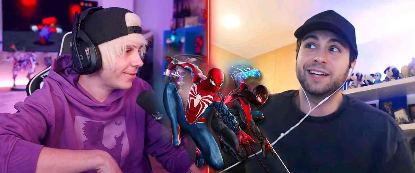 Rubius y Vegetta en sus respectivos canales de Twitch y YouTube