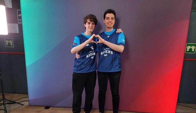 Supa y Álvaro con Movistar Riders