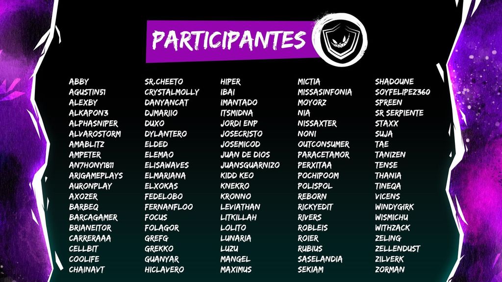 Todos los participantes del torneo