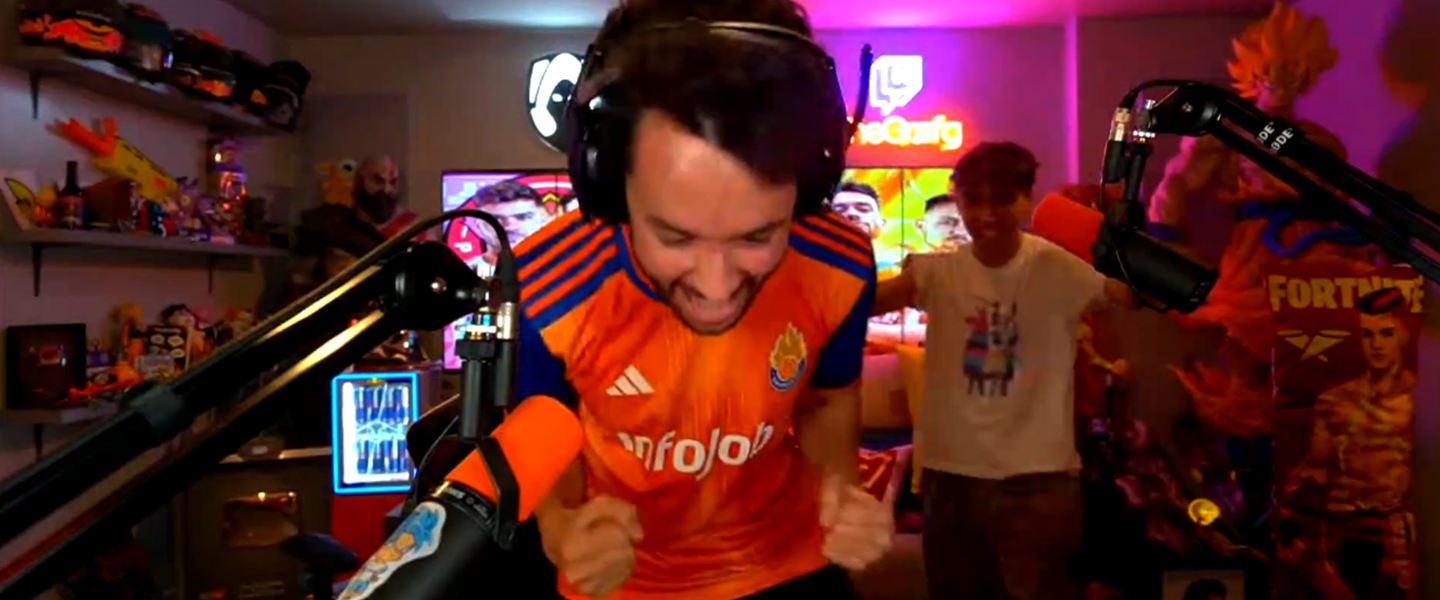 TheGrefg celebra la victtoria ante Ibai