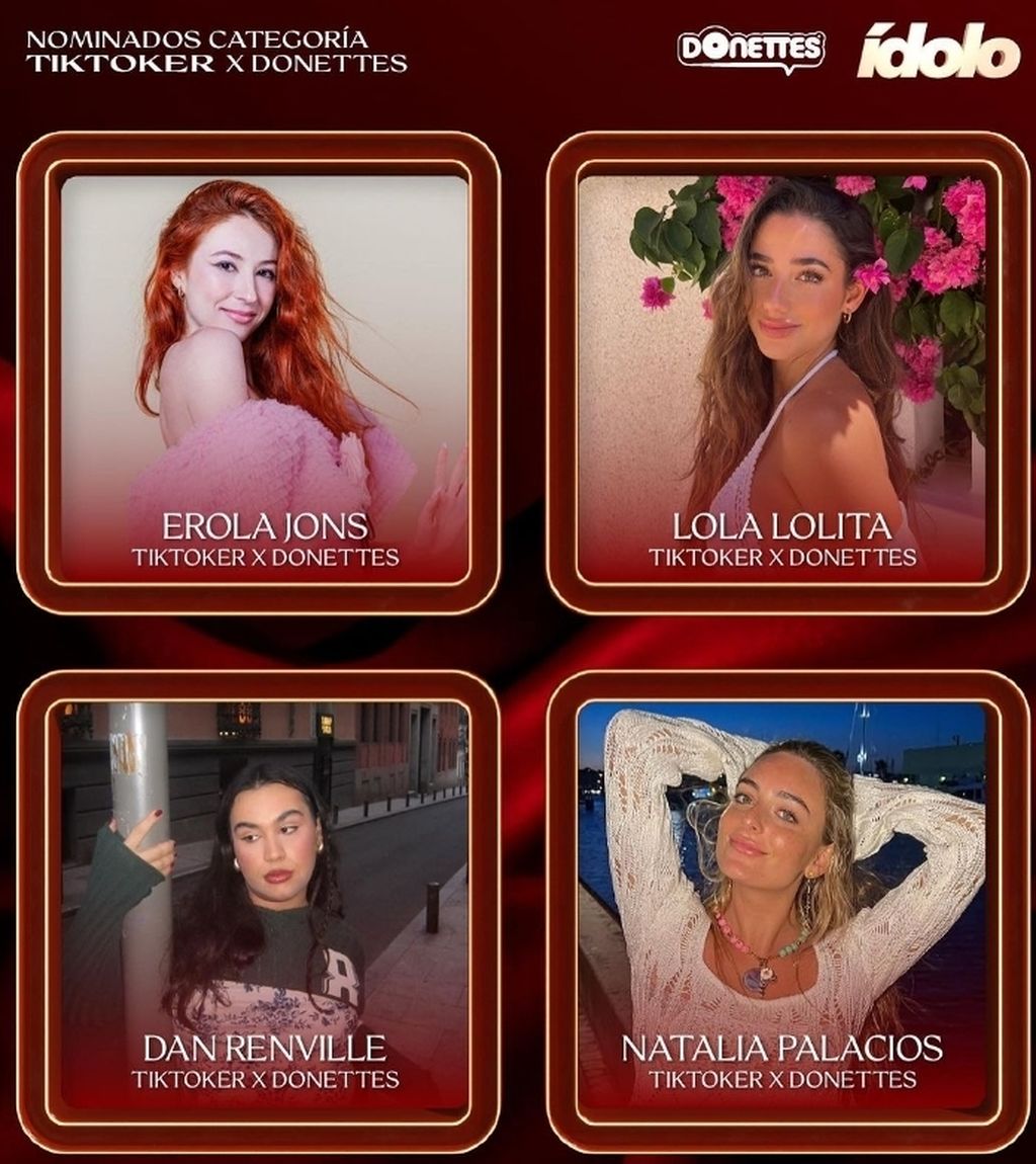 Nominados - Categoría Tiktokers