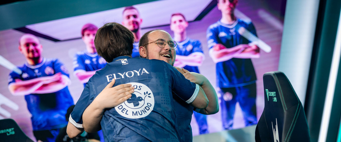 Elyoya y Myrwn tras ganar el tiebreaker de la LEC y entrar a playoffs
