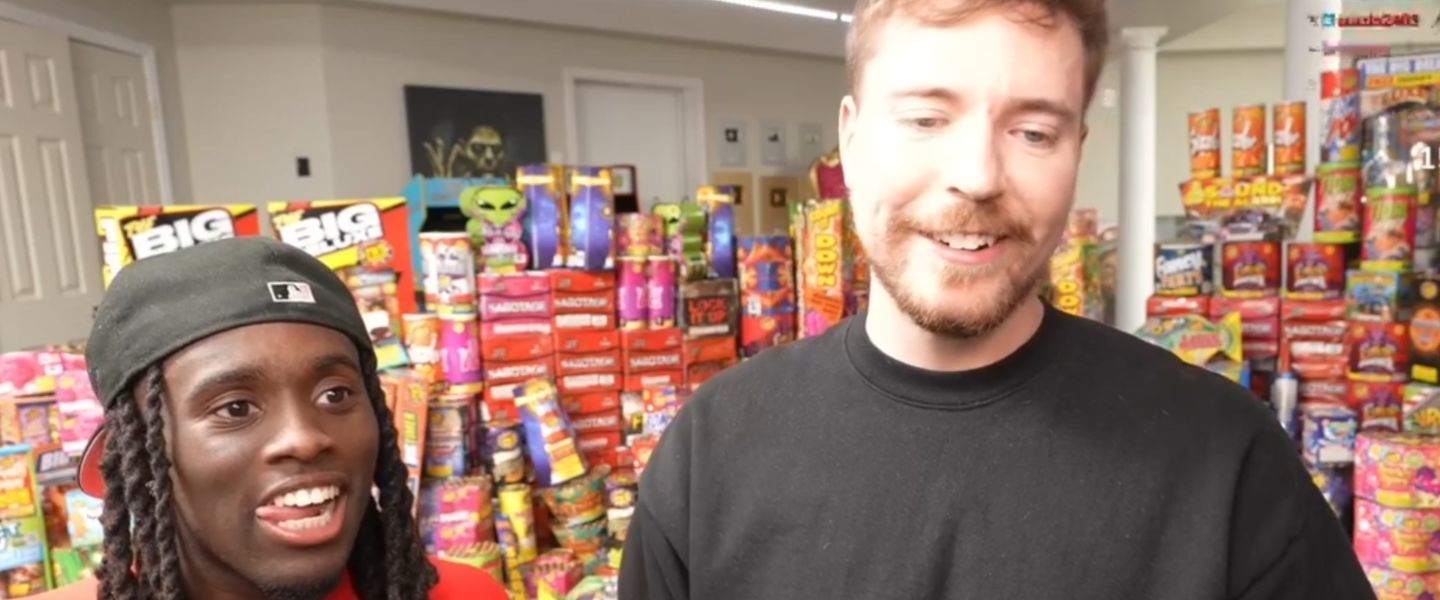 Kai Cenat y Mr Beast en un directo que acabó por los aires