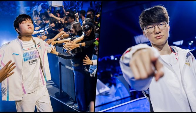 Bin y Faker: dos jugadores con aura especial que se enfrentarán en la final de Worlds 2024