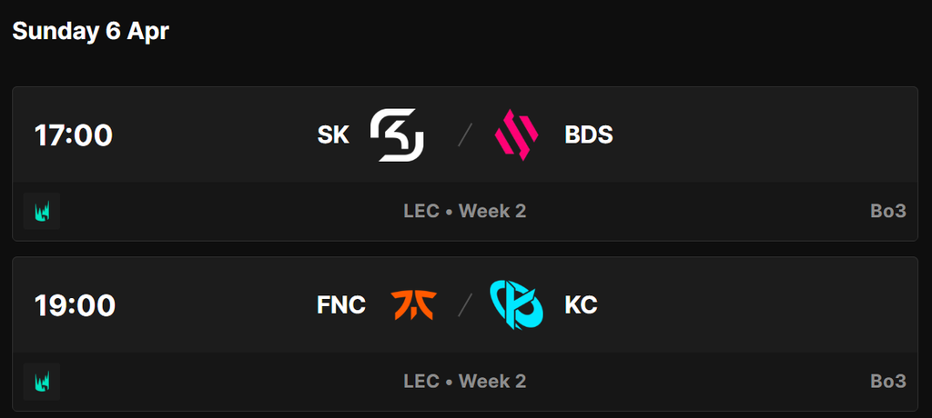 Domingo 06 de abril | Jornada 2 (Bo3)