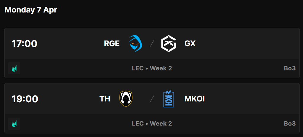 Lunes 07 de abril | Jornada 2 (Bo3)