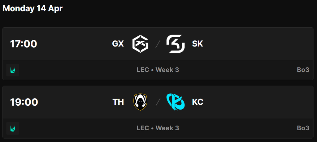 Lunes 14 de abril | Jornada 3 (Bo3)
