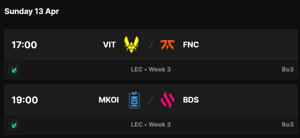 Domingo 13 de abril | Jornada 2 (Bo3)