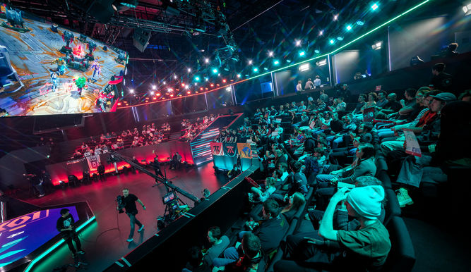 Una imagen del Riot Arena de Berlín durante una jornada de LEC